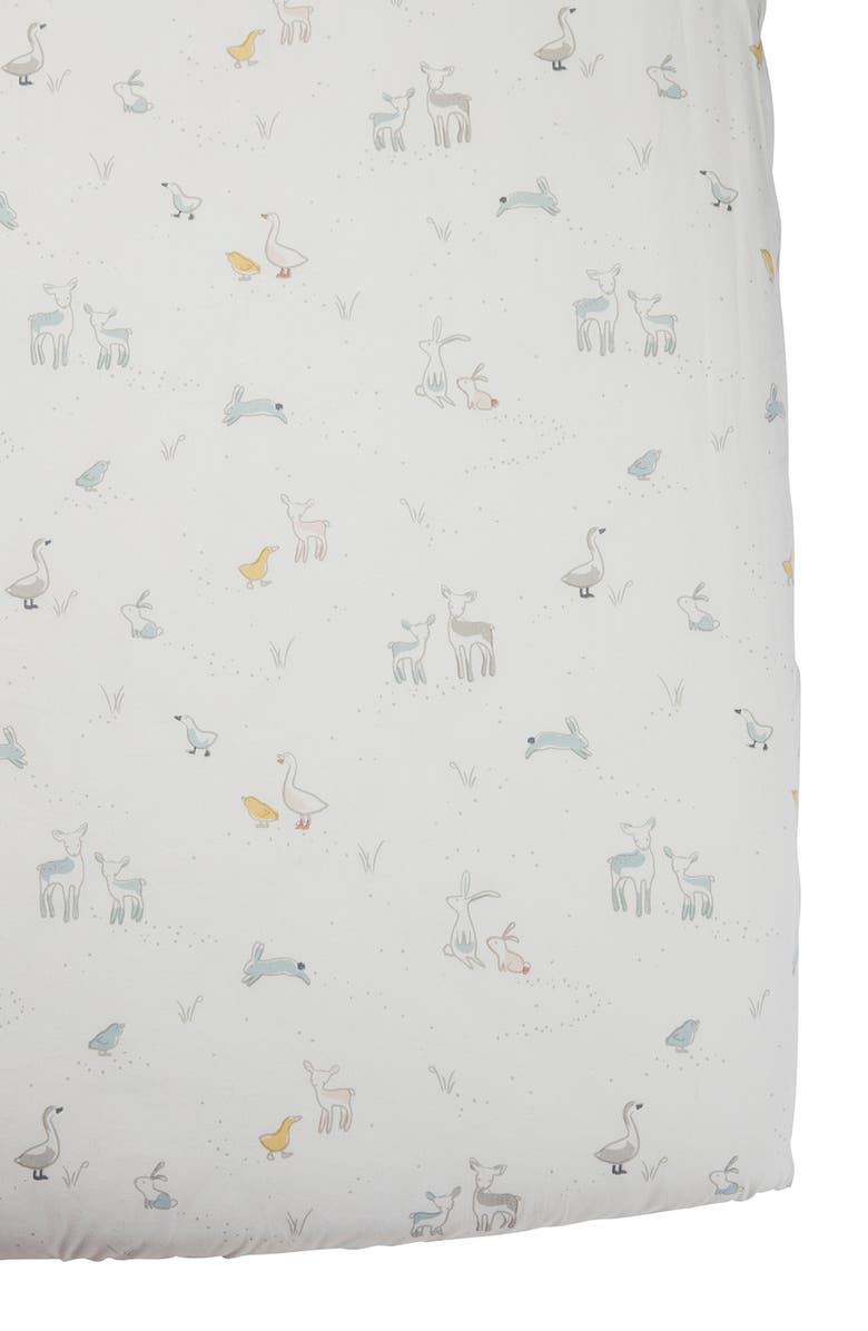 Pehr Just Hatched Organic Cotton Crib Sheet, Main, color, 