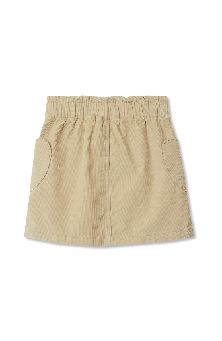 Lands' End Girls Corduroy Skirt with Heart Pockets, Main, color, Sand Khaki