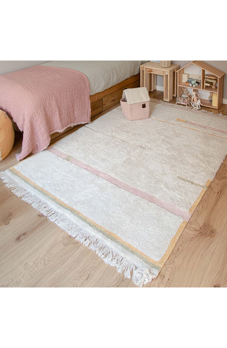 Lorena Canals Washable Rug Lanes, Alternate, color, Natural And Pink