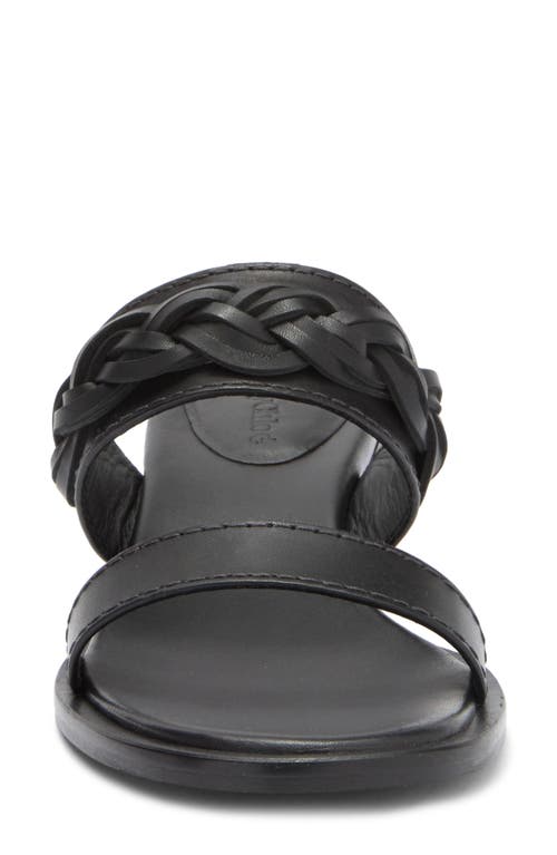 See By Chloé Braided Slide Sandal In Nero 999 Nero