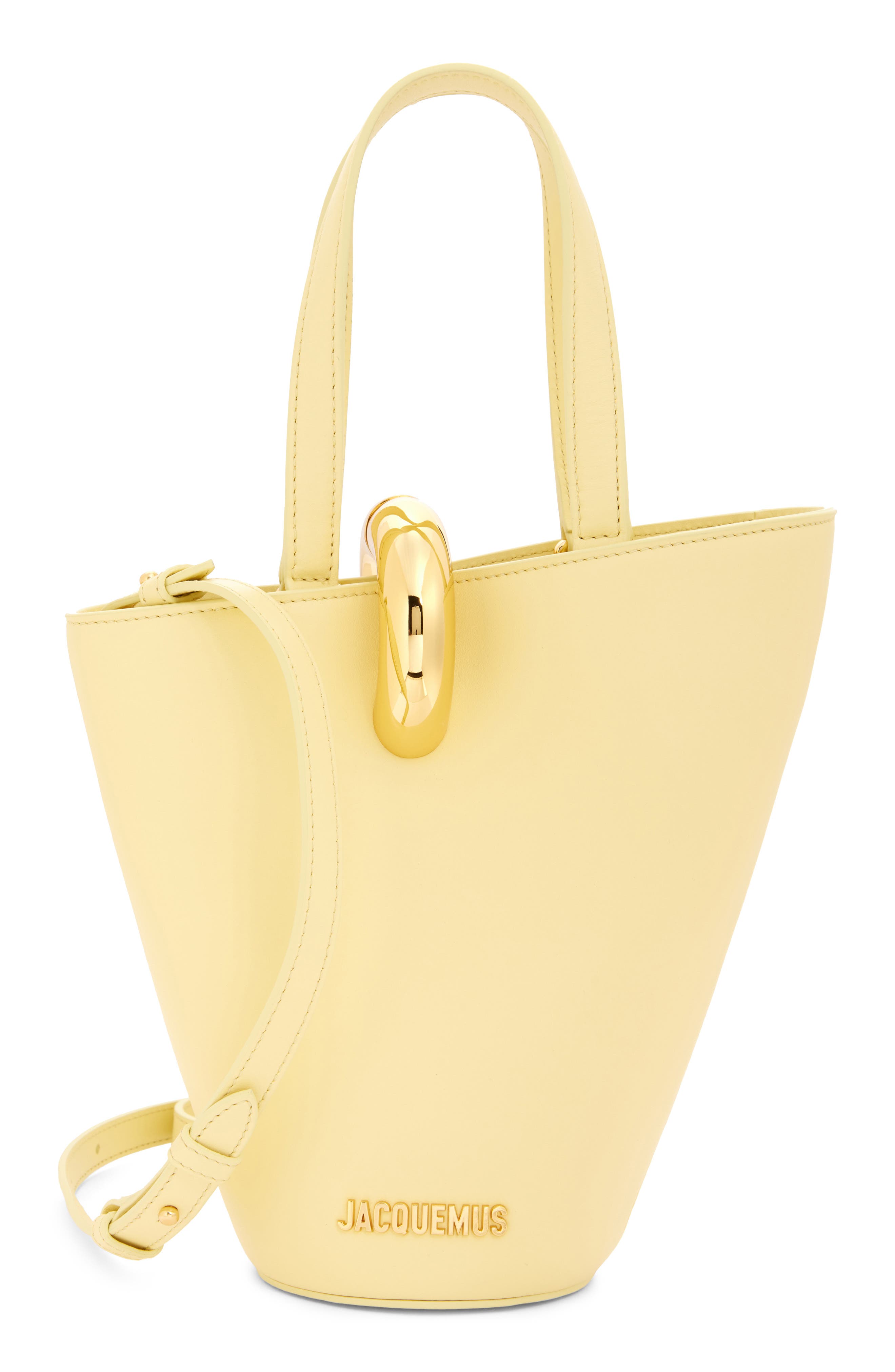 Le Petit Bambola Leather Bucket Bag, Main, color, LIGHT YELLOW 210