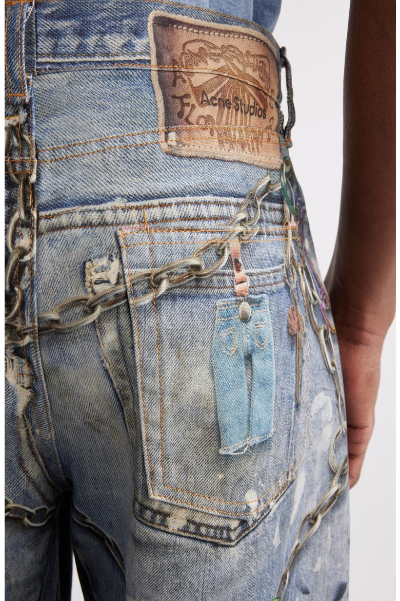1981 Trompe l'Oeil Loose Fit Cotton Canvas Pants, Alternate, color, MID BLUE