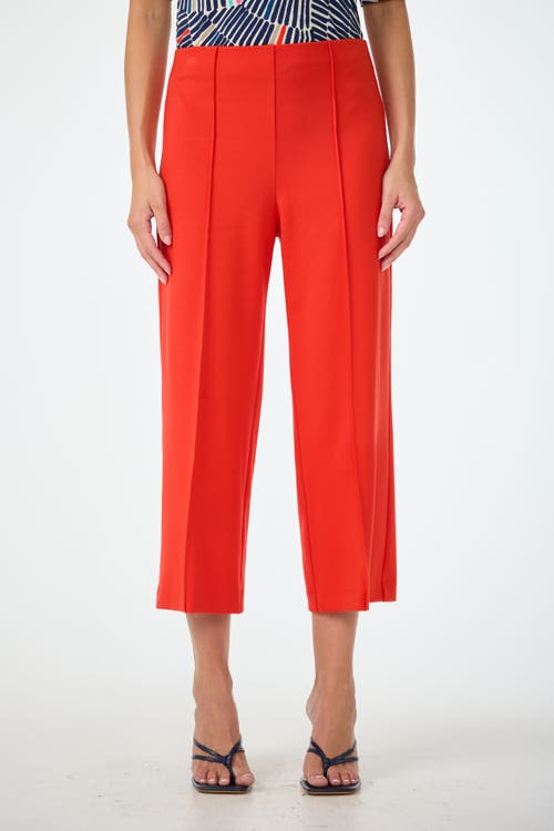 Trina Turk Santo Ponte Cropped Wide Leg Pant In Animal Print