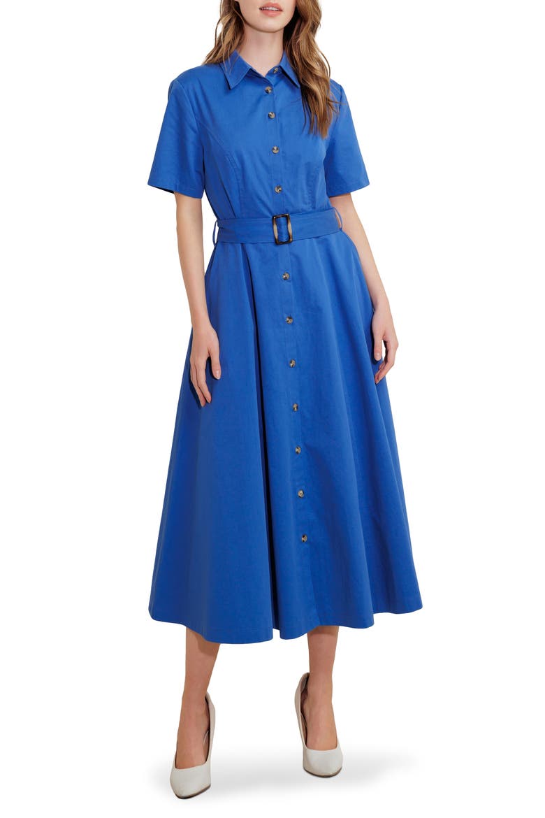 A-Line Shirtdress, Main, color, BLUE