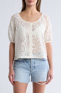 Sanctuary Sunday Brunch Eyelet Cotton Top