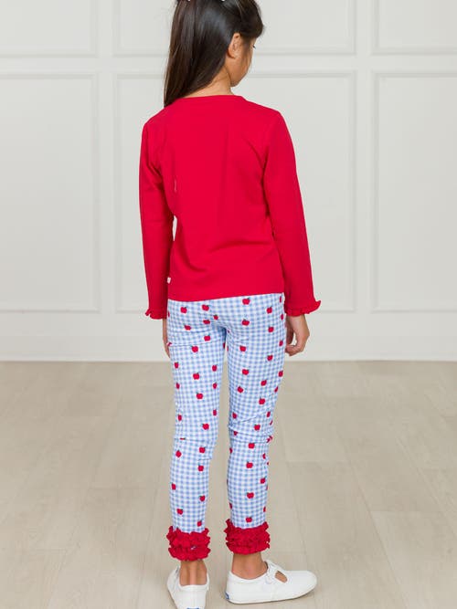 Rufflebutts Girls Ruffle Leggings In Blue