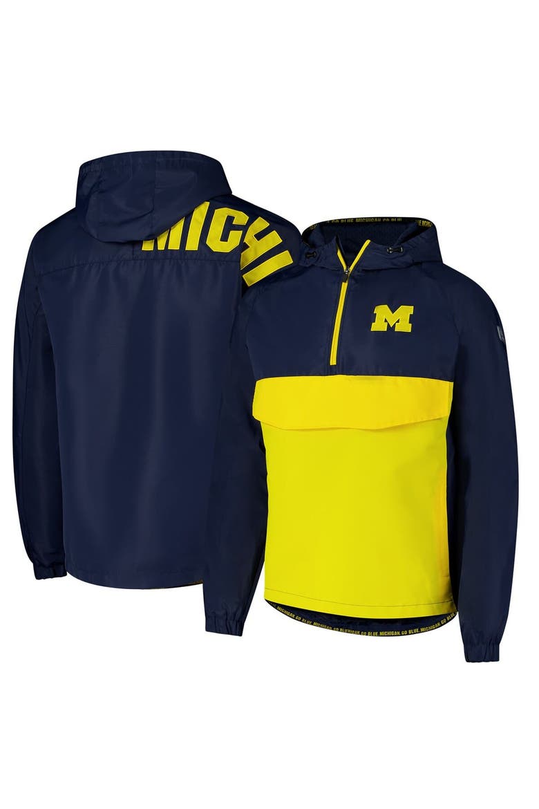 Men's Colosseum  Navy Michigan Wolverines Reloaded Anorak Half-Zip Jacket, Alternate, color, Navy