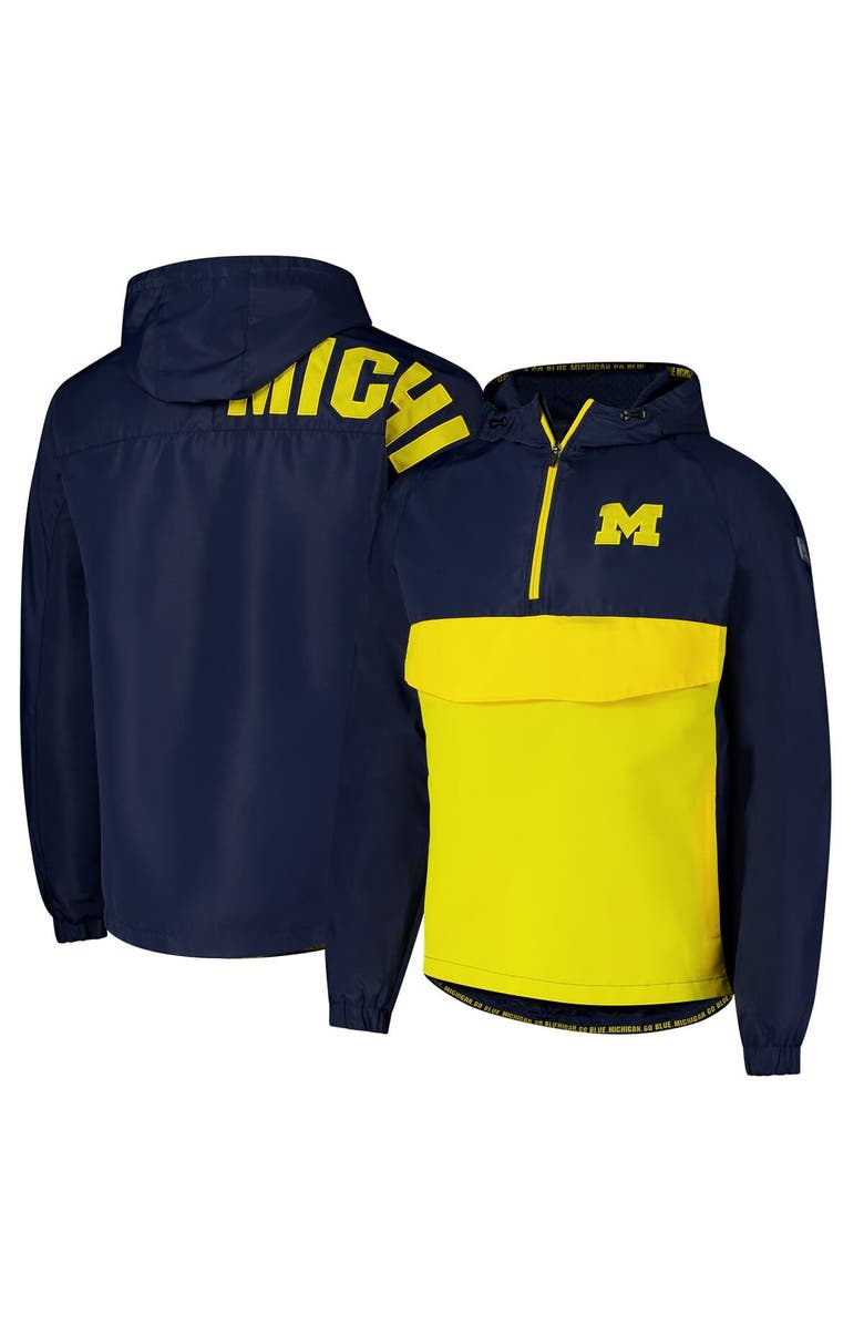COLOSSEUM Men's Colosseum  Navy Michigan Wolverines Reloaded Anorak Half-Zip Jacket, Alternate, color, Navy