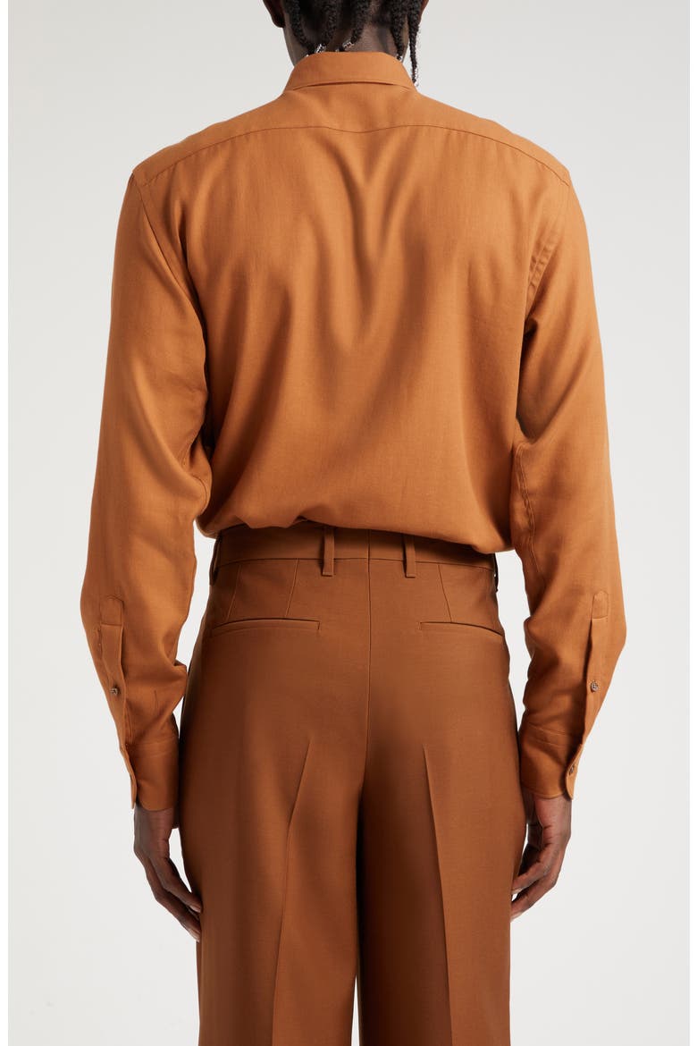 Cashco Cotton & Cashmere Button-Up Shirt, Alternate, color, VICUNA