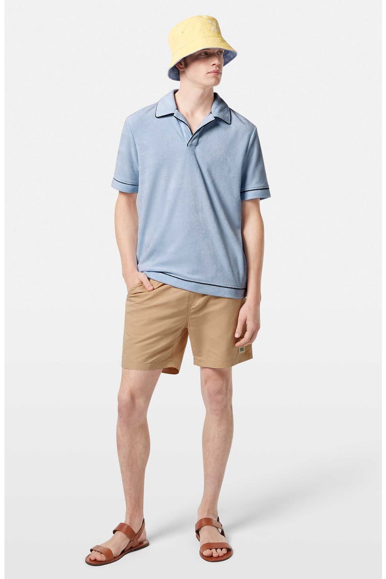 Towelling Cotton Terry Polo, Alternate, color, LIGHT SHIRTING BLUE