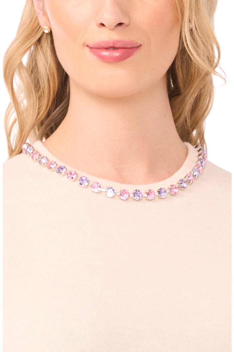 Rhinestone Embellished Short Sleeve Sweater, Alternate, color, EGGSHELL