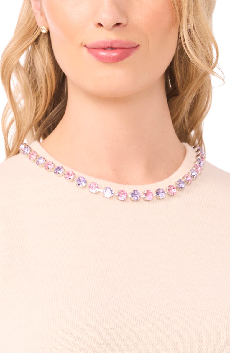 CeCe Rhinestone Embellished Short Sleeve Sweater, Alternate, color, 