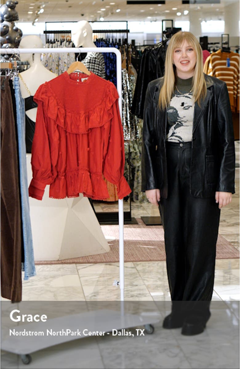 Heart Appliqué Cotton Blouse, sales video thumbnail