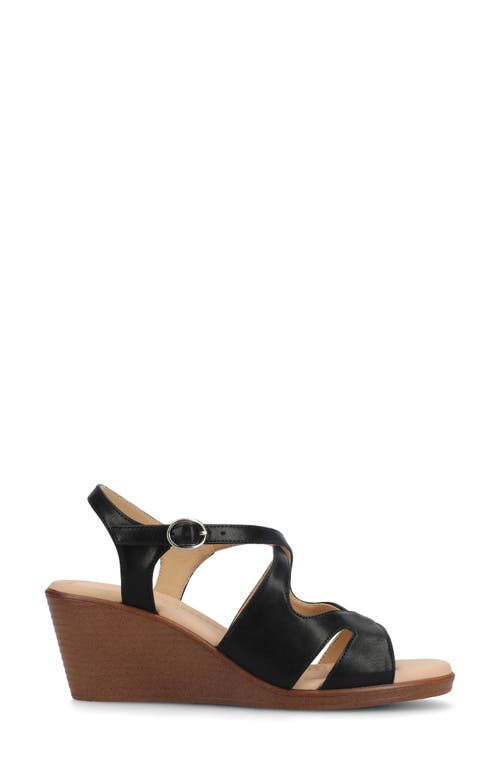 Journee Collection Kedzie Ii Wedge Sandal In Black