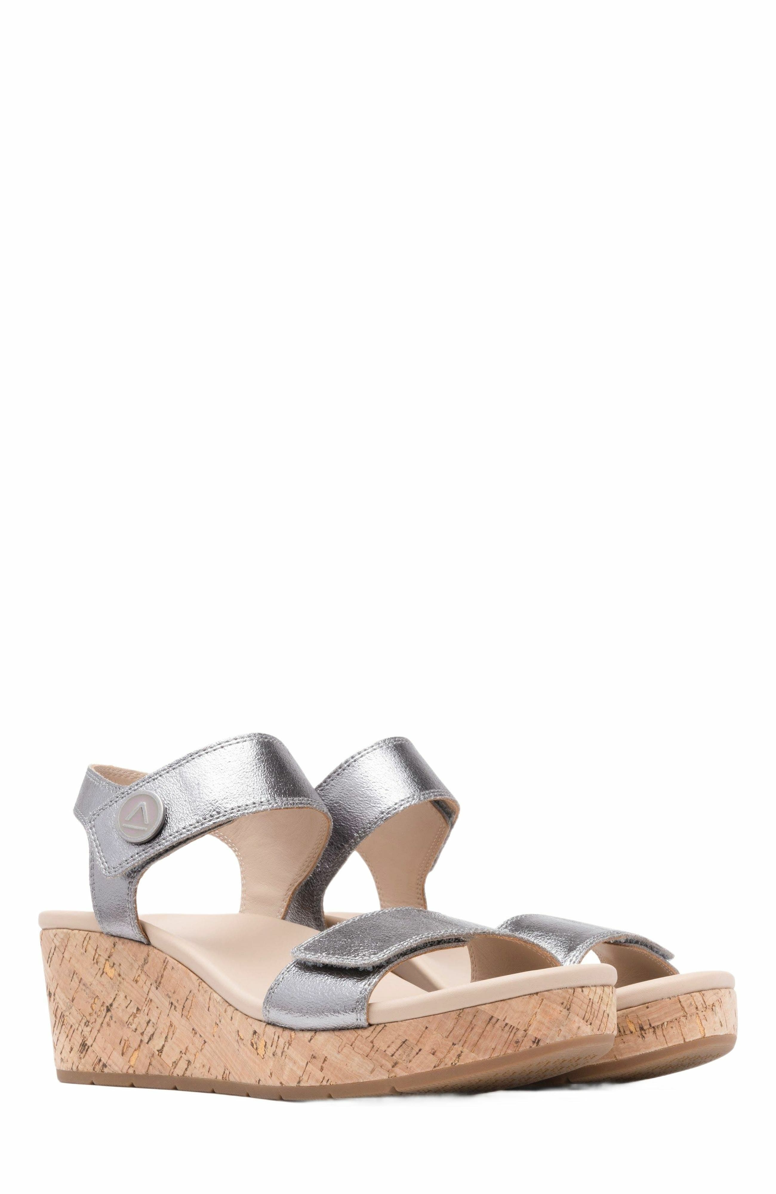 ABEO Riviera Strap Sandal, Alternate, color, Pewter - Regular