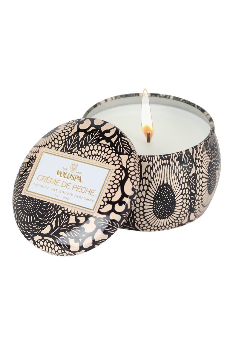 'Japonica - Crème de Peche' Petite Decorative Candle, Main, color, NO COLOR