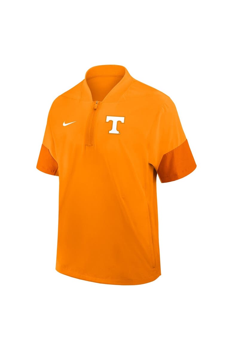 Men's Nike Tennessee Orange Tennessee Volunteers 2025 Sideline Short Sleeve Quarter-Zip Coach Jacket, Alternate, color, Tennessee Orange
