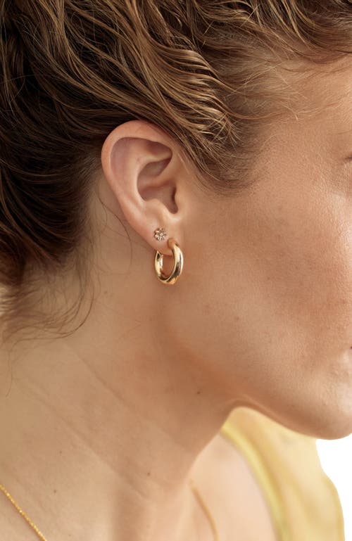 Made By Mary Gloss Hoop Earrings In Metallic