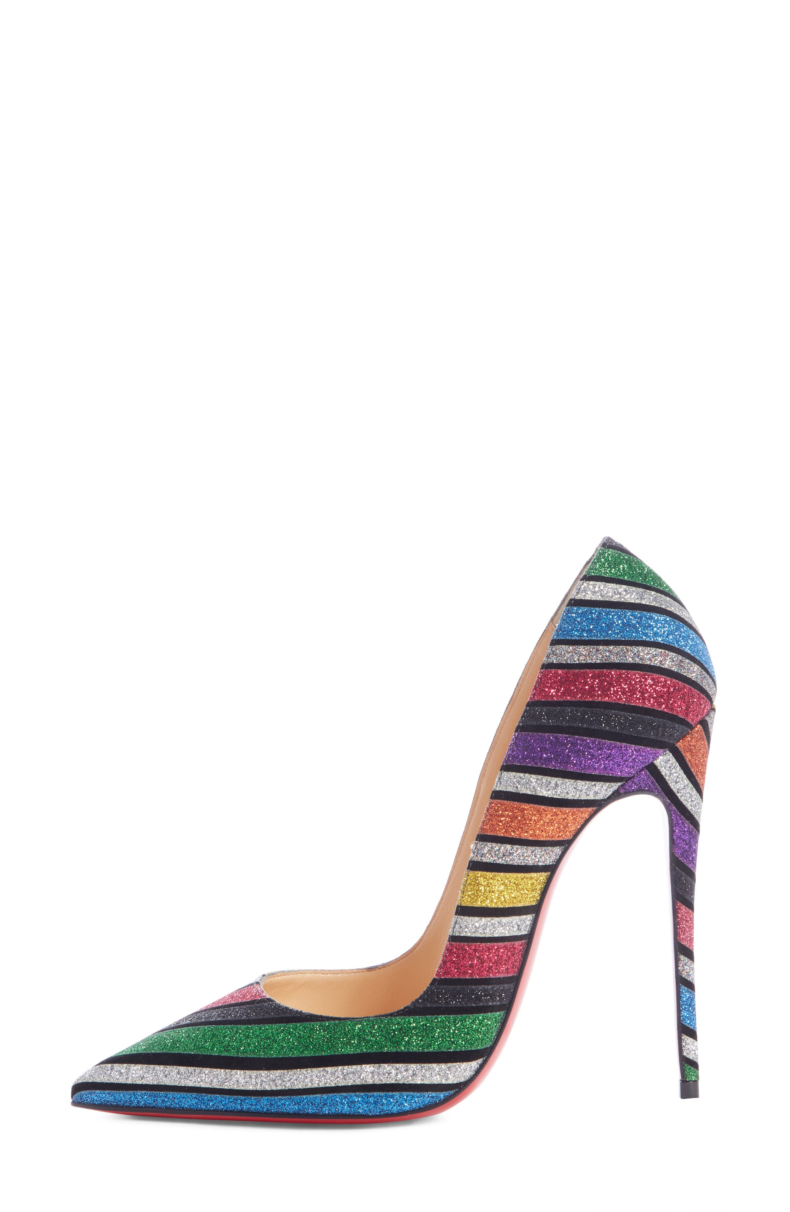 So Kate Glitter Stripe Pump, Alternate, color, RAINBOW STRIPE