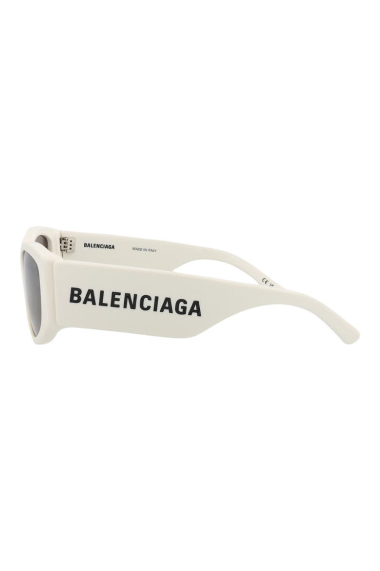 58mm Novelty Cat Eye Sunglasses, Alternate, color, WHITE WHITE GREY