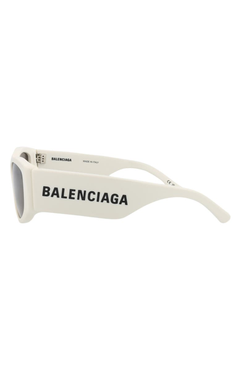 Balenciaga 58mm Novelty Cat Eye Sunglasses, Alternate, color, White White Grey