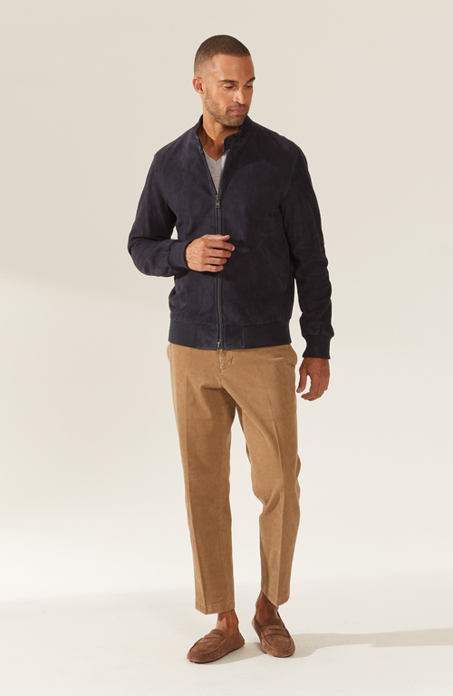 Italic Chase Bomber Jacket In Navy