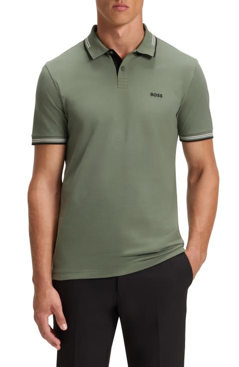 Paul Tipped Stretch Cotton Polo
