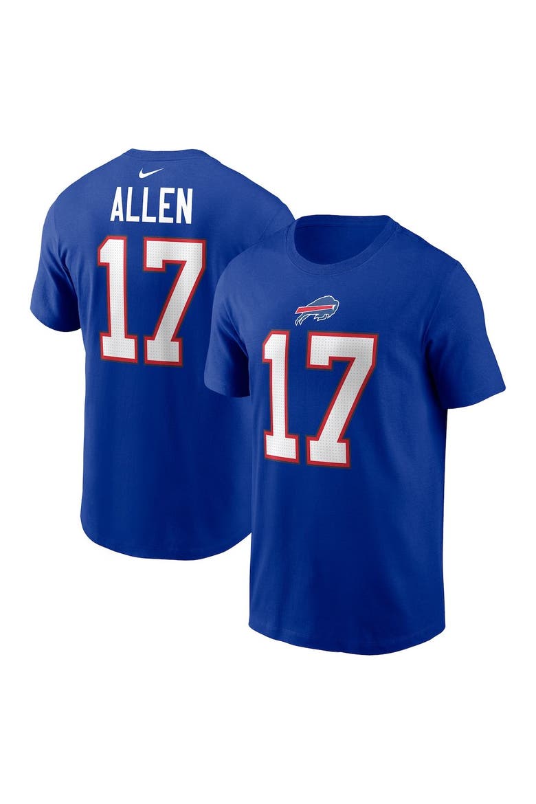 Men's Nike Josh Allen Royal Buffalo Bills Player Name & Number T-Shirt, Main, color, Royal
