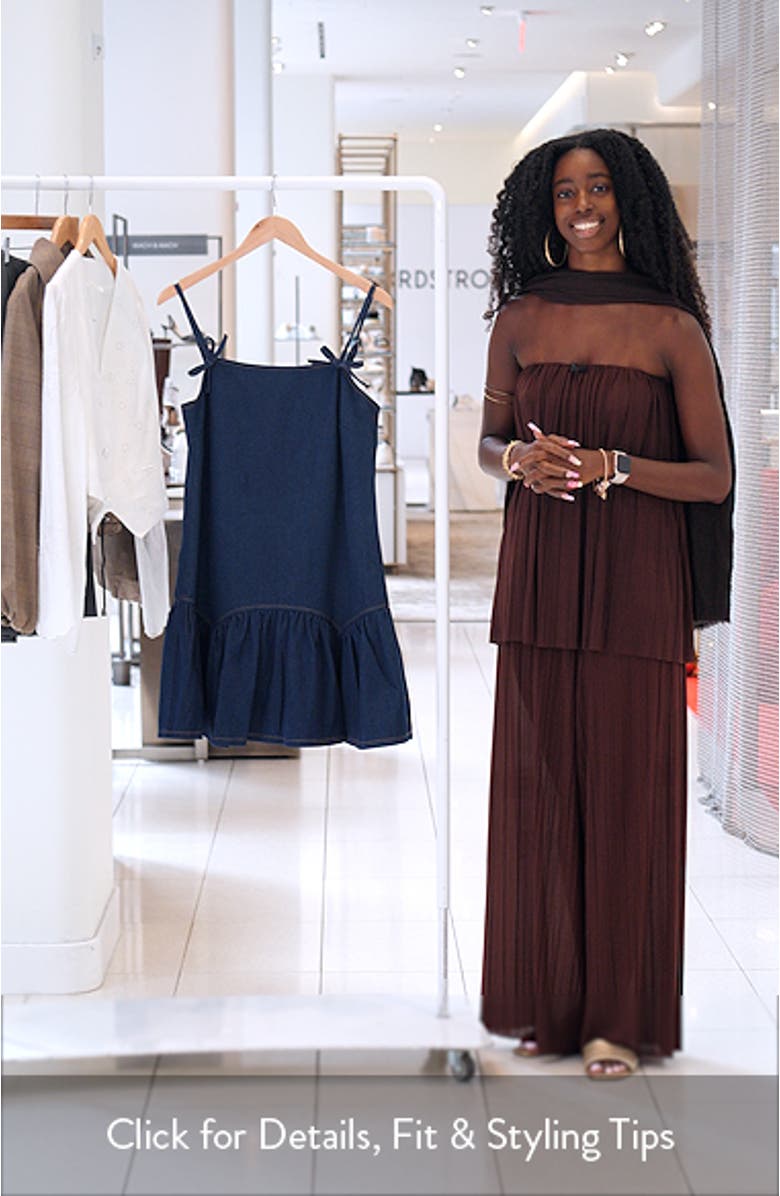 Drop Waist Denim Minidress, sales video thumbnail