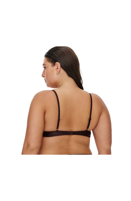 Flirtt Gottex Satin Touch Underwire Bikini Top In Brown