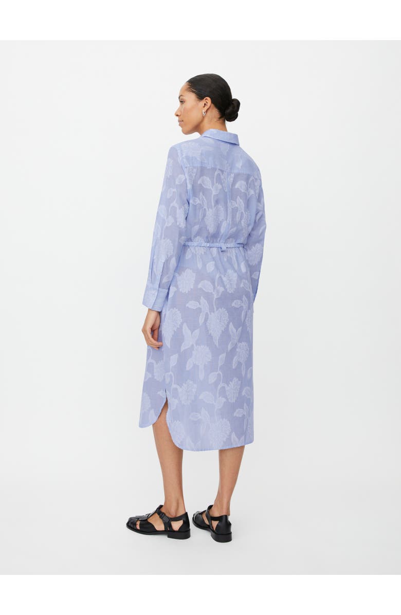 Masai Copenhagen MaNivalina Floral Print Midi Shirt Dress, Alternate, color, Placid Blue