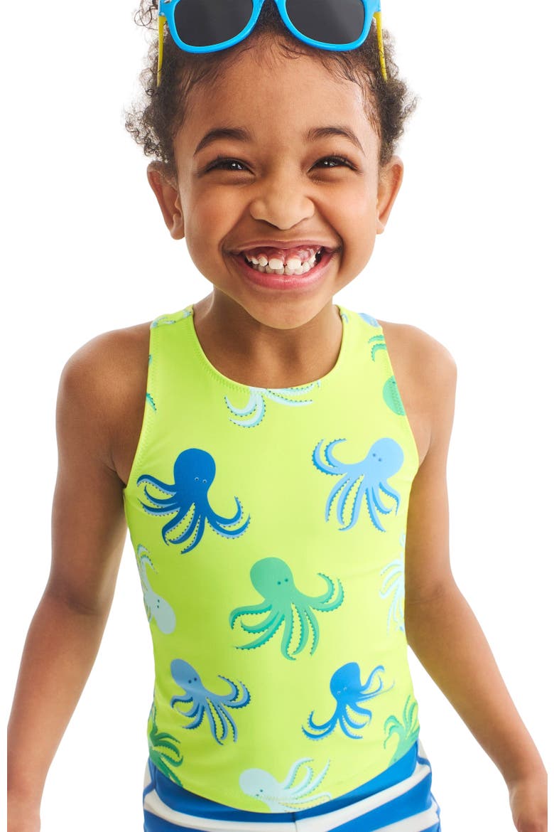 Kids Swim Tank In Ocean Pals, Alternate, color, Lime Octopus