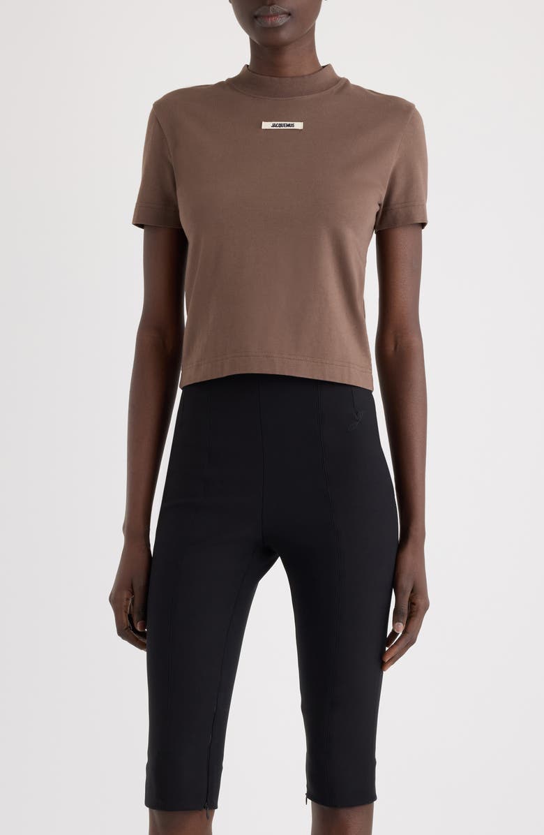 Jacquemus Le T-Shirt Gros Grain T-Shirt, Main, color, Dark Brown