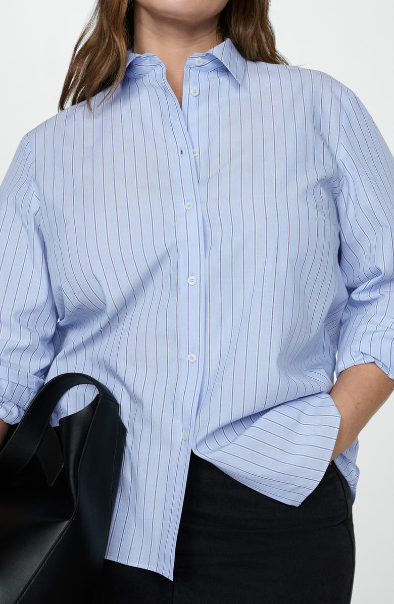 MANGO Stripe Regular Fit Button-Up Shirt, Alternate, color, 