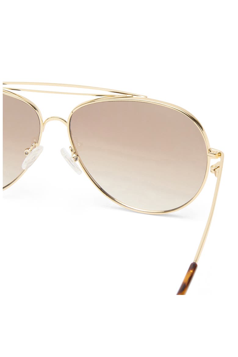 Abracadabra 60mm Gradient Aviator Sunglasses, Alternate, color, BRIGHT GOLD/ BROWN GRAD