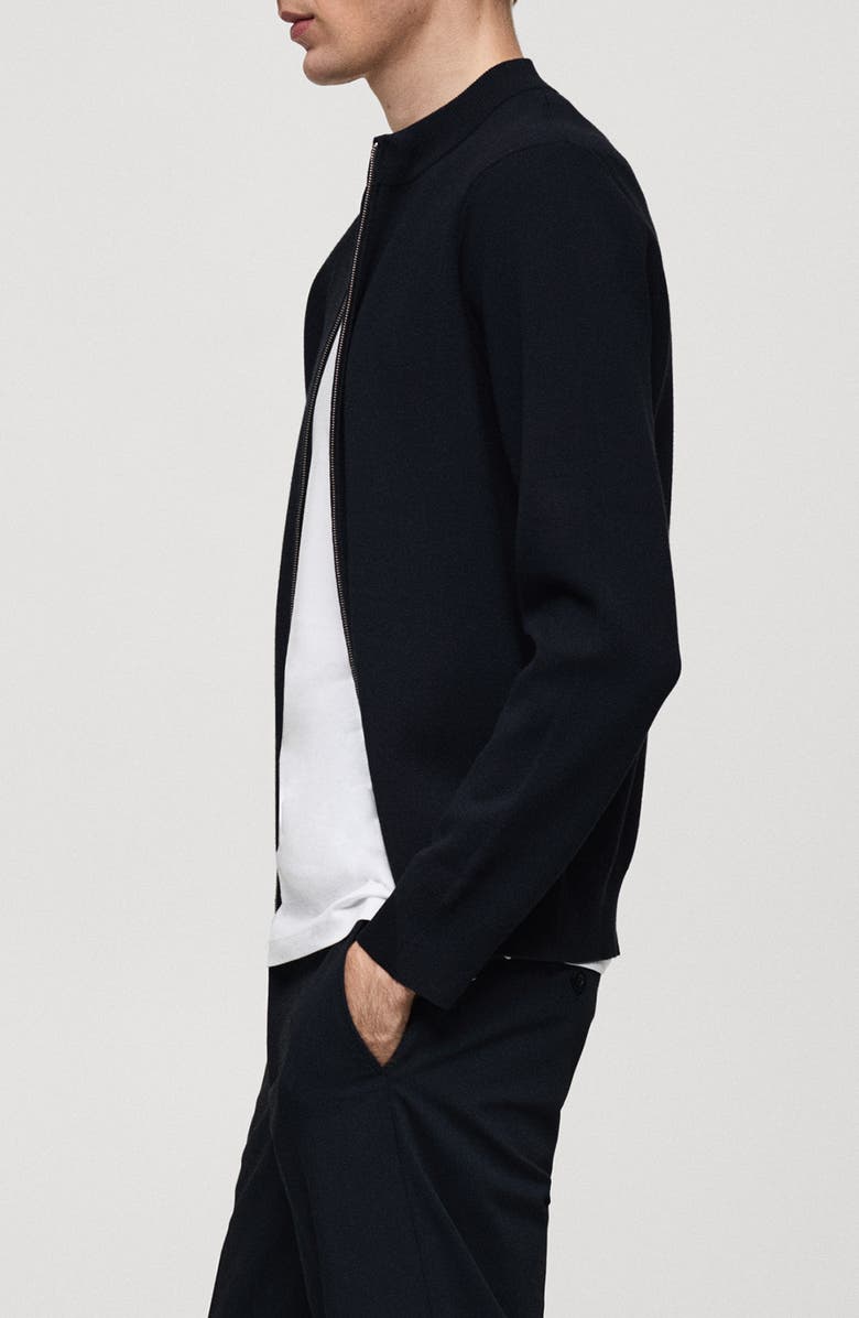 MANGO Zip-Up Cardigan, Alternate, color, 