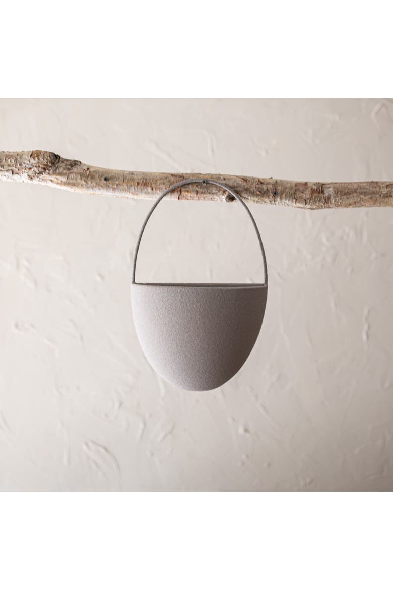 Textured Wall Pocket Gray Metal, Alternate, color, Gray