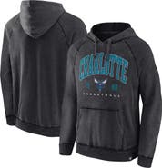 FANATICS Men's Fanatics Branded Heather Charcoal Charlotte Hornets Foul Trouble Snow Wash Raglan Pullover Hoodie