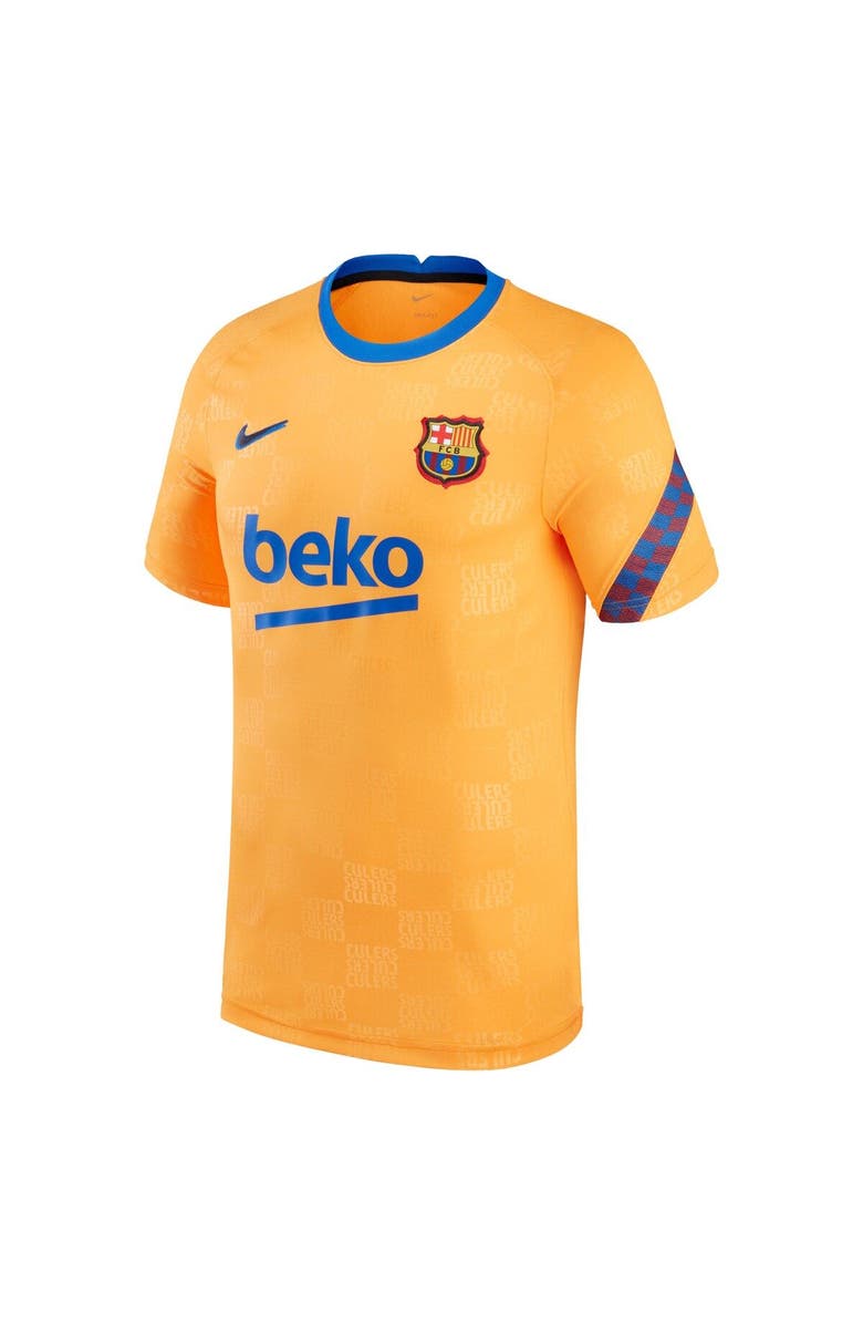 Nike Men's Nike Orange Barcelona 2021/2022 Pre-Match Performance Top, Alternate, color, 