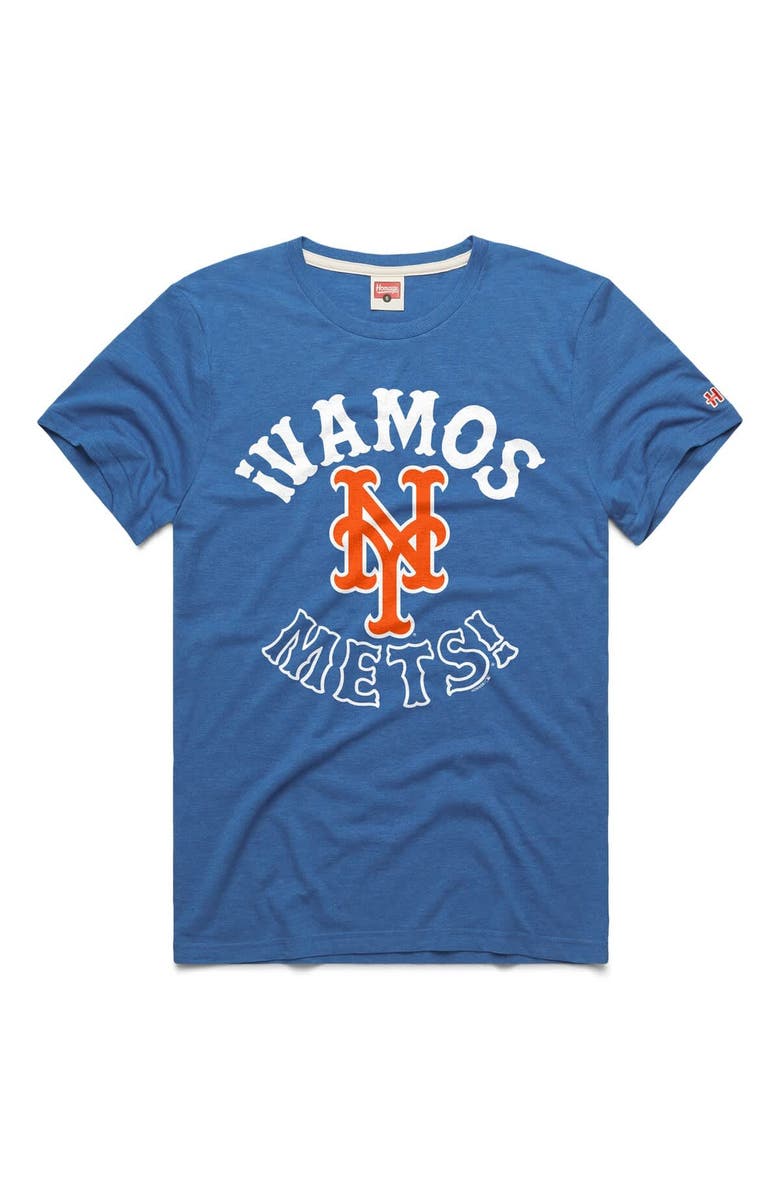 Homage Men's Homage Royal New York Mets Vamos Tri-Blend T-Shirt, Main, color, Royal