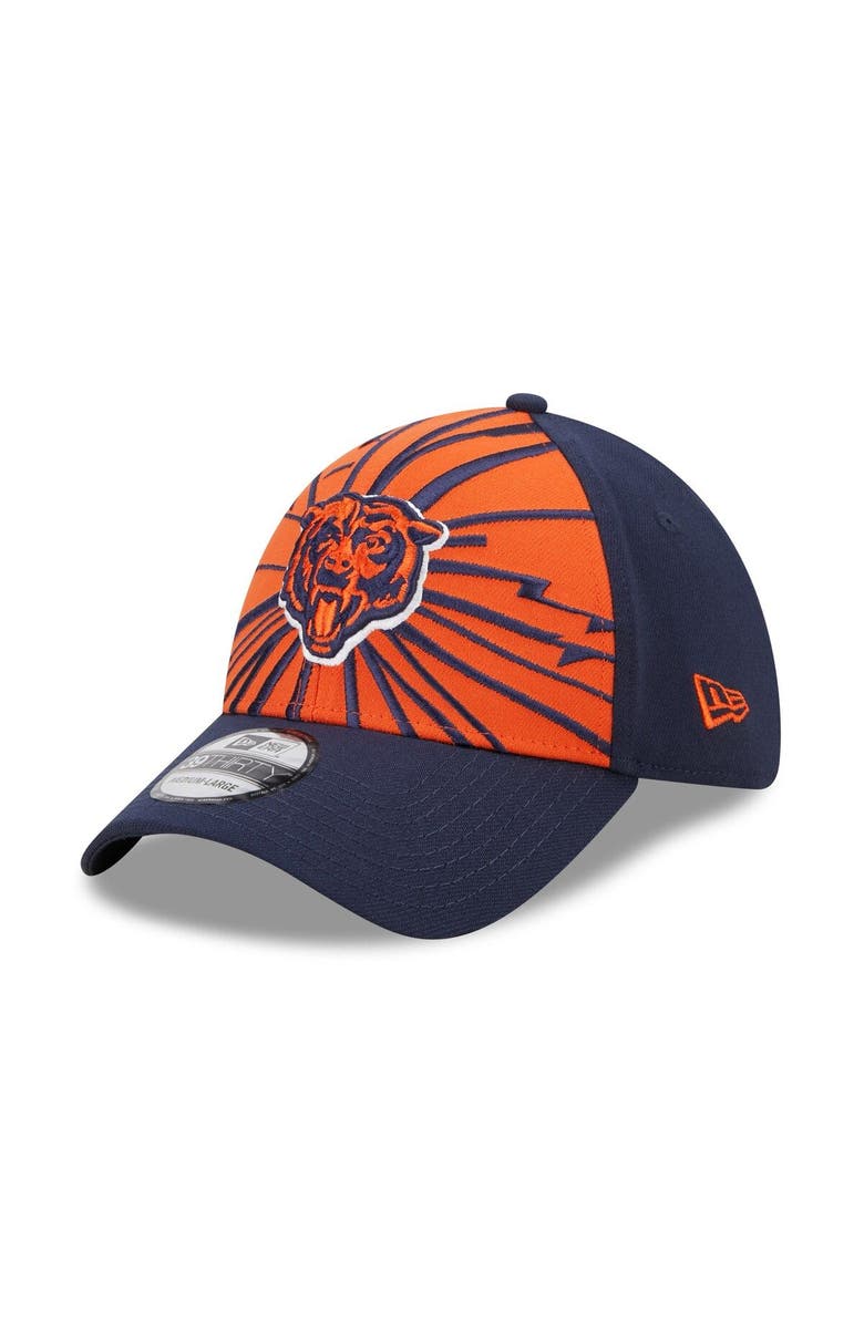 New Era Men's New Era Orange/Navy Chicago Bears Shattered 39THIRTY Flex Hat, Main, color,
