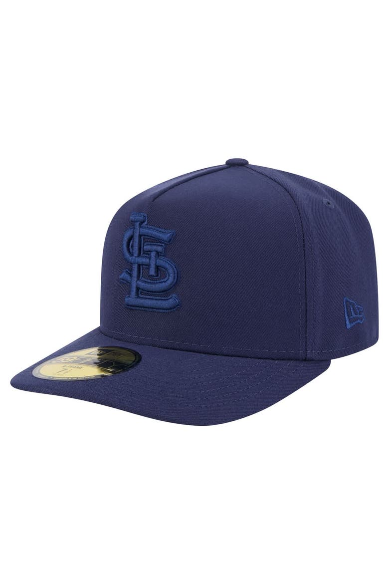 Men's New Era Navy St. Louis Cardinals Color Pack A-Frame 59FIFTY Fitted Hat, Main, color, Navy