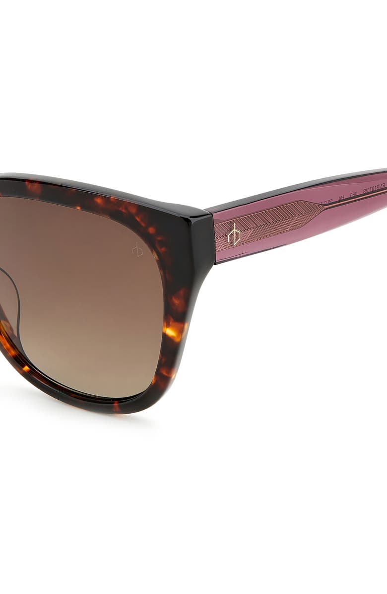 rag & bone 56mm Square Sunglasses, Alternate, color, Havana