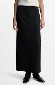 MANGO Back Slit Maxi Skirt
