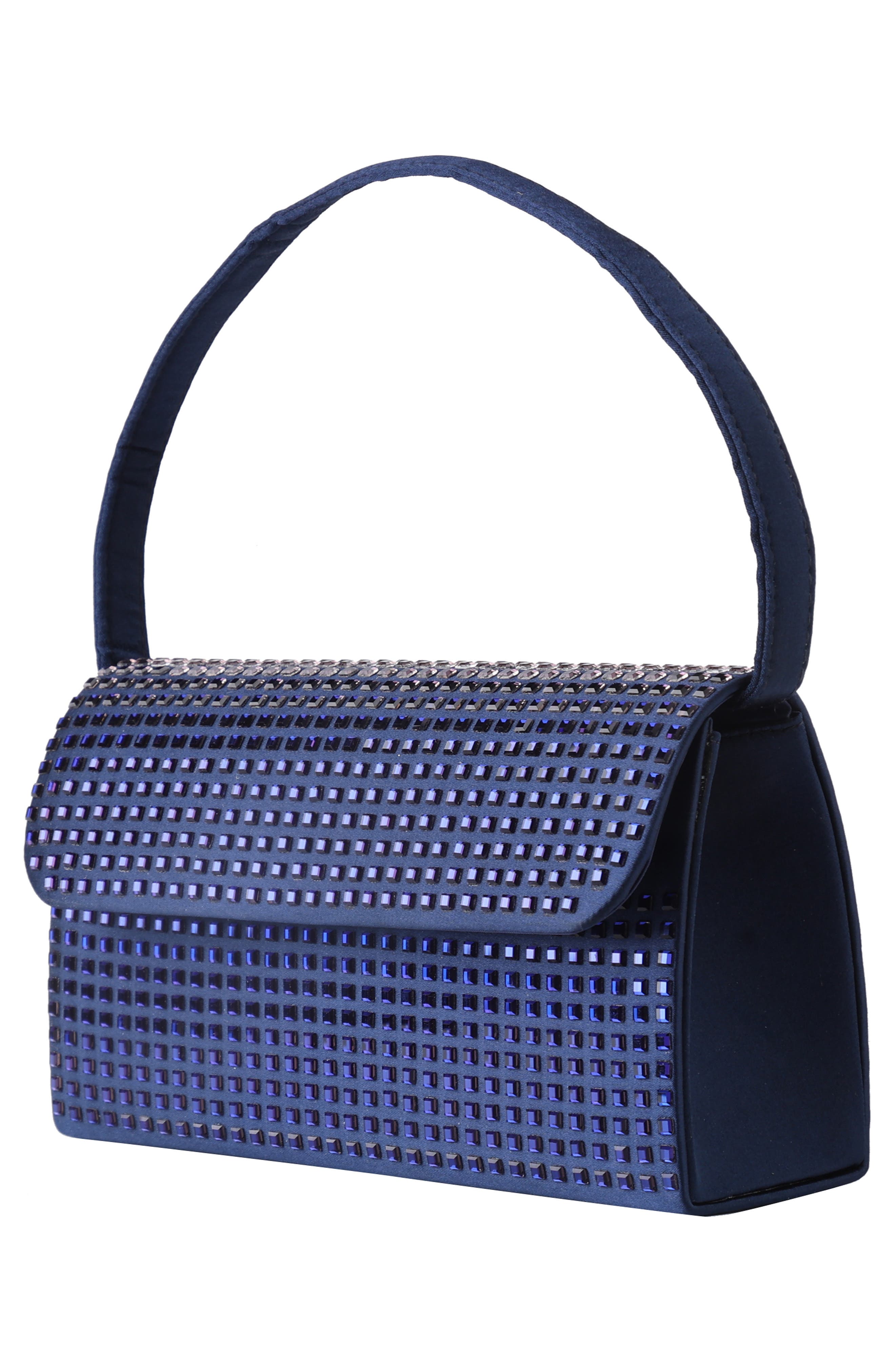 Shana Rhinestone Handbag, Alternate, color, NAVY