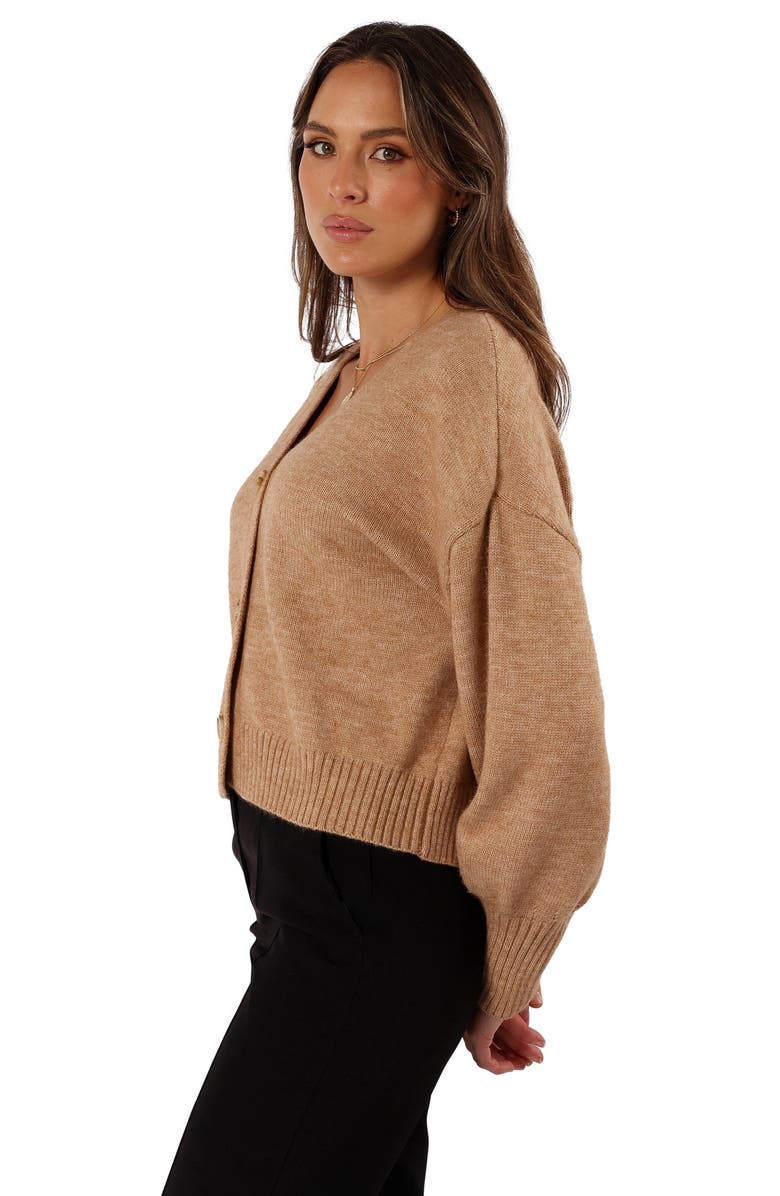 Petal & Pup Isabel V-Neck Cardigan, Alternate, color, Medium Beige