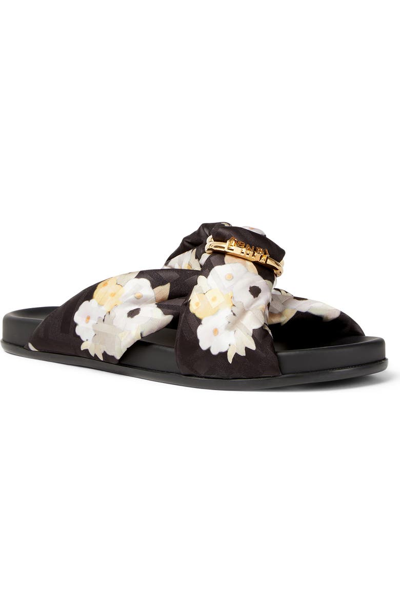 Fendi 'Fendi Feel Knot Slide Sandal, Main, color, Nero Multicolor