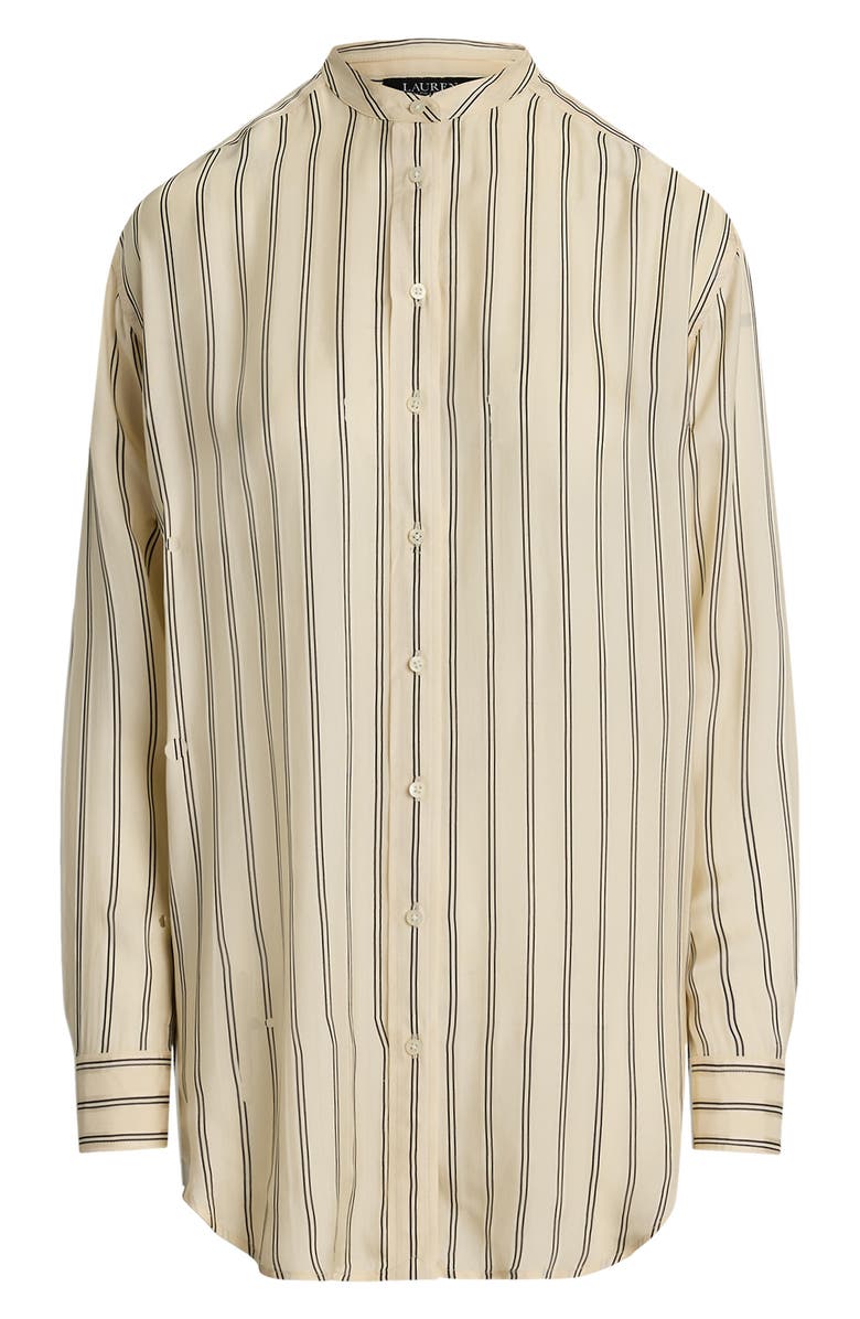 Lauren Ralph Lauren Stripe Jacquard Button-Up Tunic, Alternate, color,
