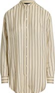 Lauren Ralph Lauren Stripe Jacquard Button-Up Tunic