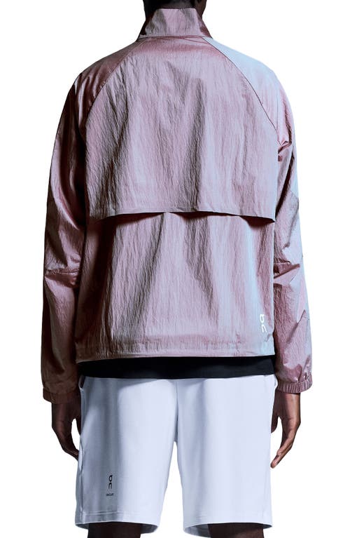 On Court Logo-print Iridescent Recycled-shell Track Jacket In Pink